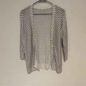 GAP Cardigan in Black and White Polka Dot size Small